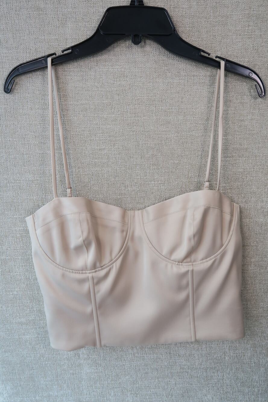 Antonio Melani Nude Structured Bustier Corset Top, Size 12, NWOT